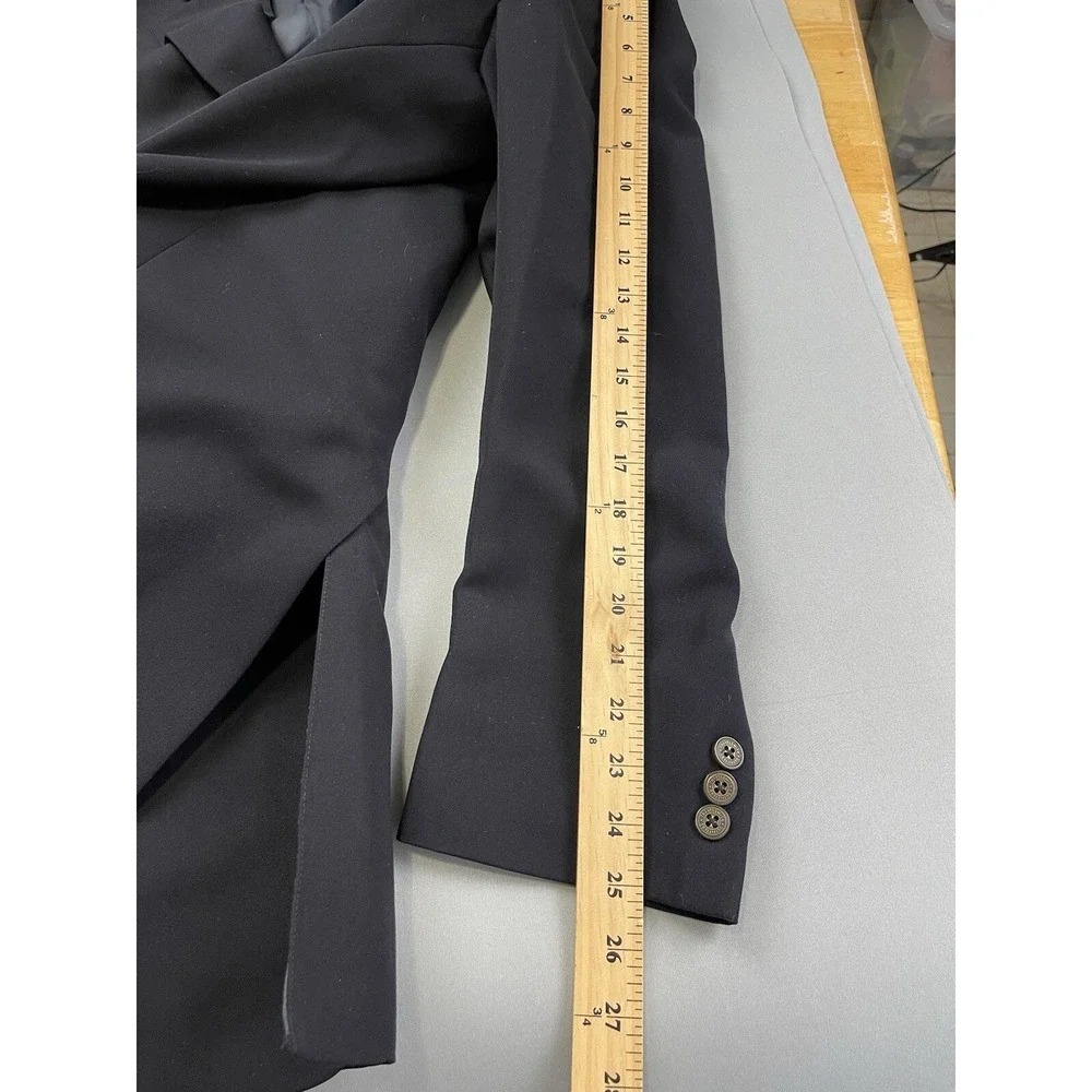 TravelSmith Men Blazer 44 Business Travel Wedding‎ Navy Zip Pocket Blue Lined